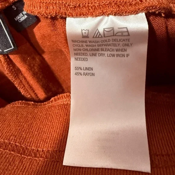 Women's Linen Blend Terracotta Joggers - Picture 8 of 8